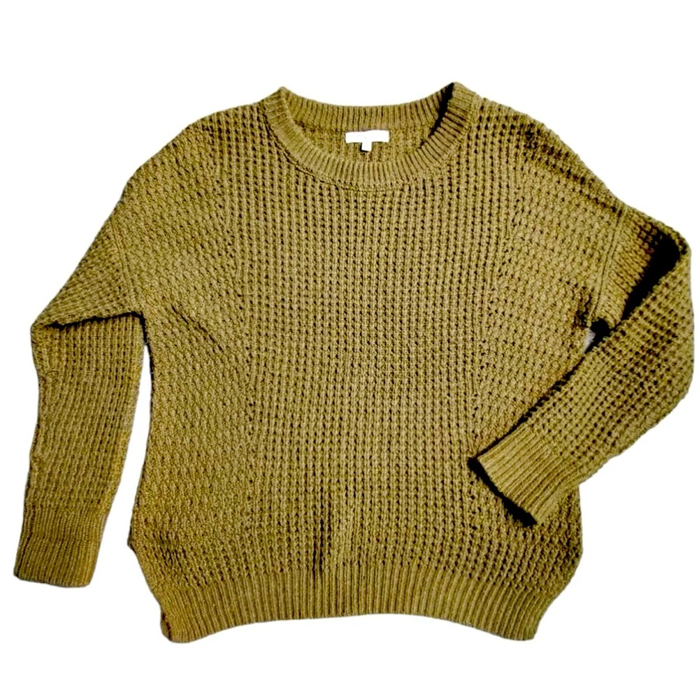 Madewell olive green waffle knit sweaters